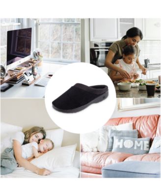 Microterry Pillowstep Slippers with Satin Trim