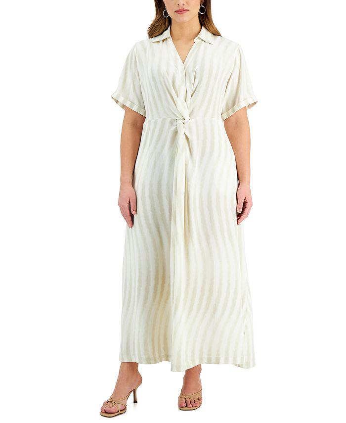 Alfani Plus Size Knot Front Dress Created for Macy s Macy s