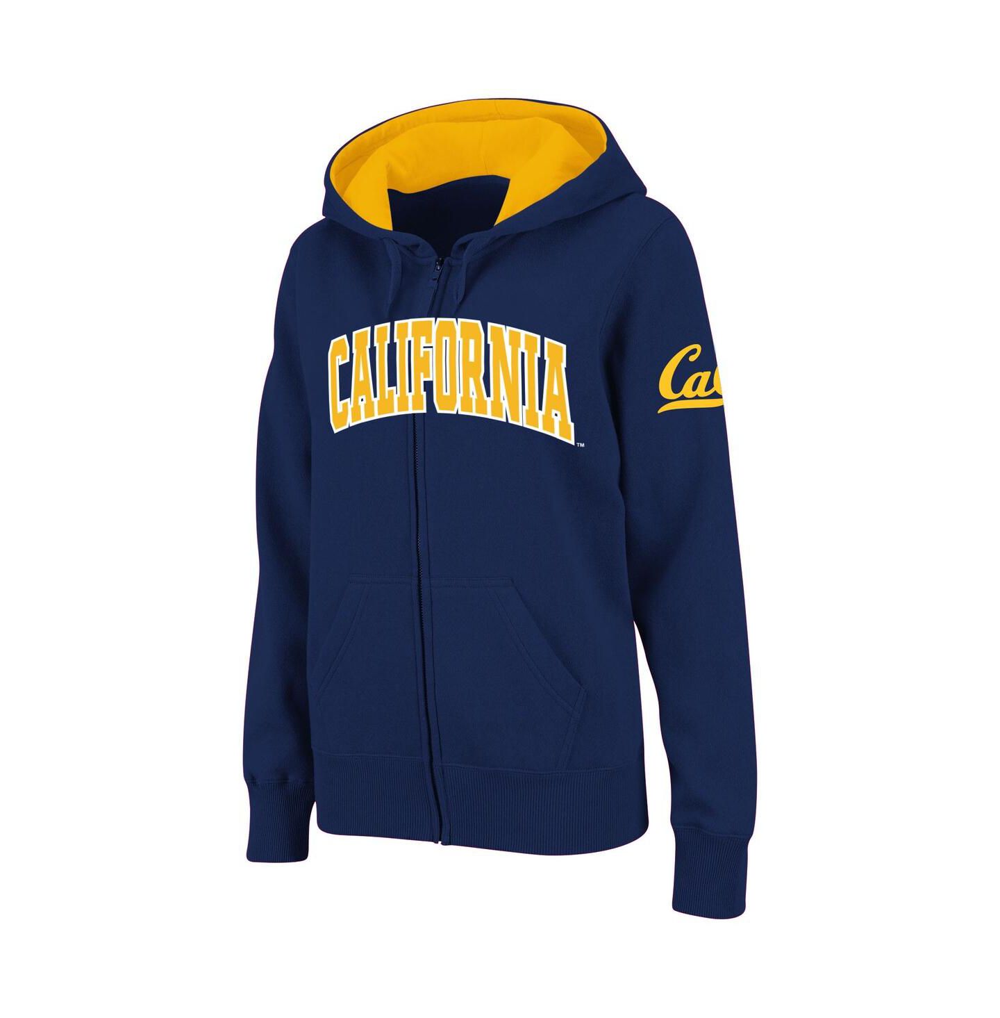 Женское худи Colosseum Stadium Athletic Navy Cal Bears Arched Name Full-Zip — фото 1