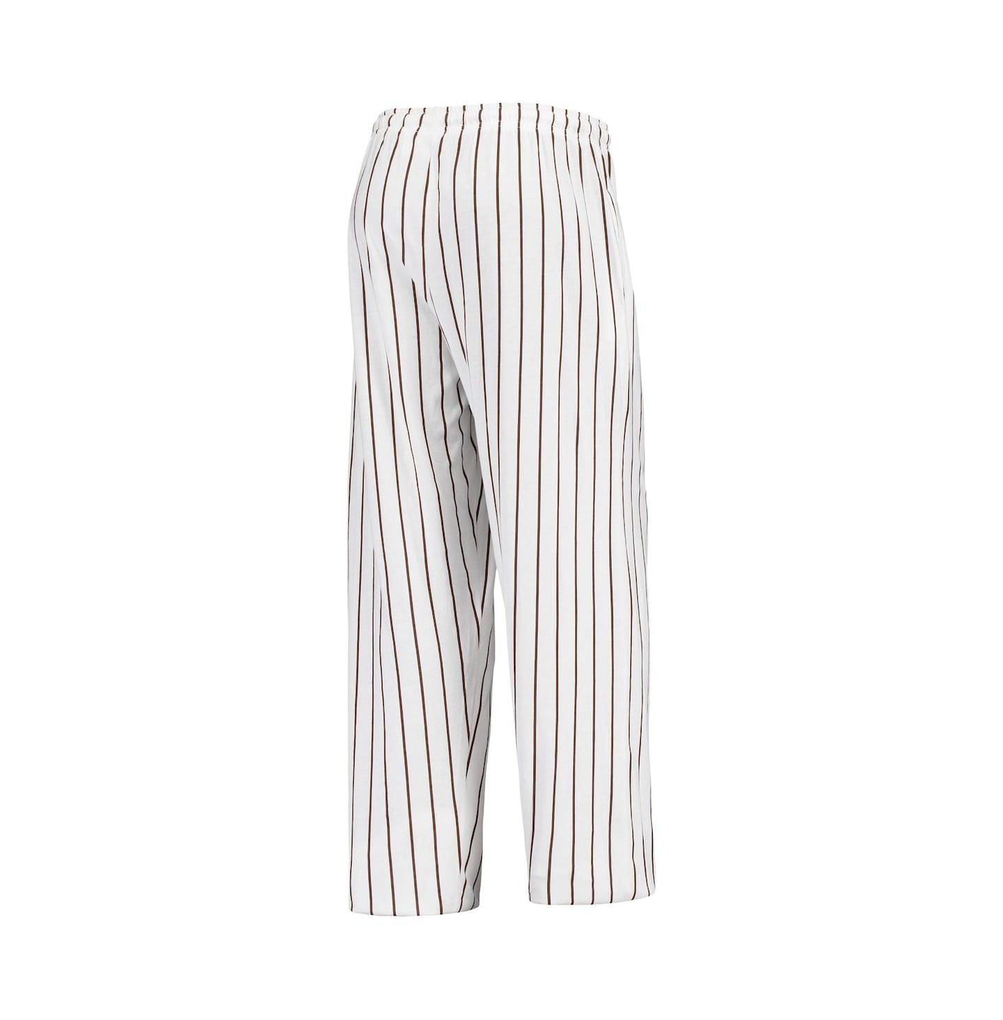 Мужские брюки Concepts Sport White San Diego Padres Vigor Pinstripe — фото 2