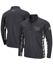 Men's Charcoal Pitt Panthers OHT Military-Inspired Appreciation Digi Camo Quarter-Zip Jacket