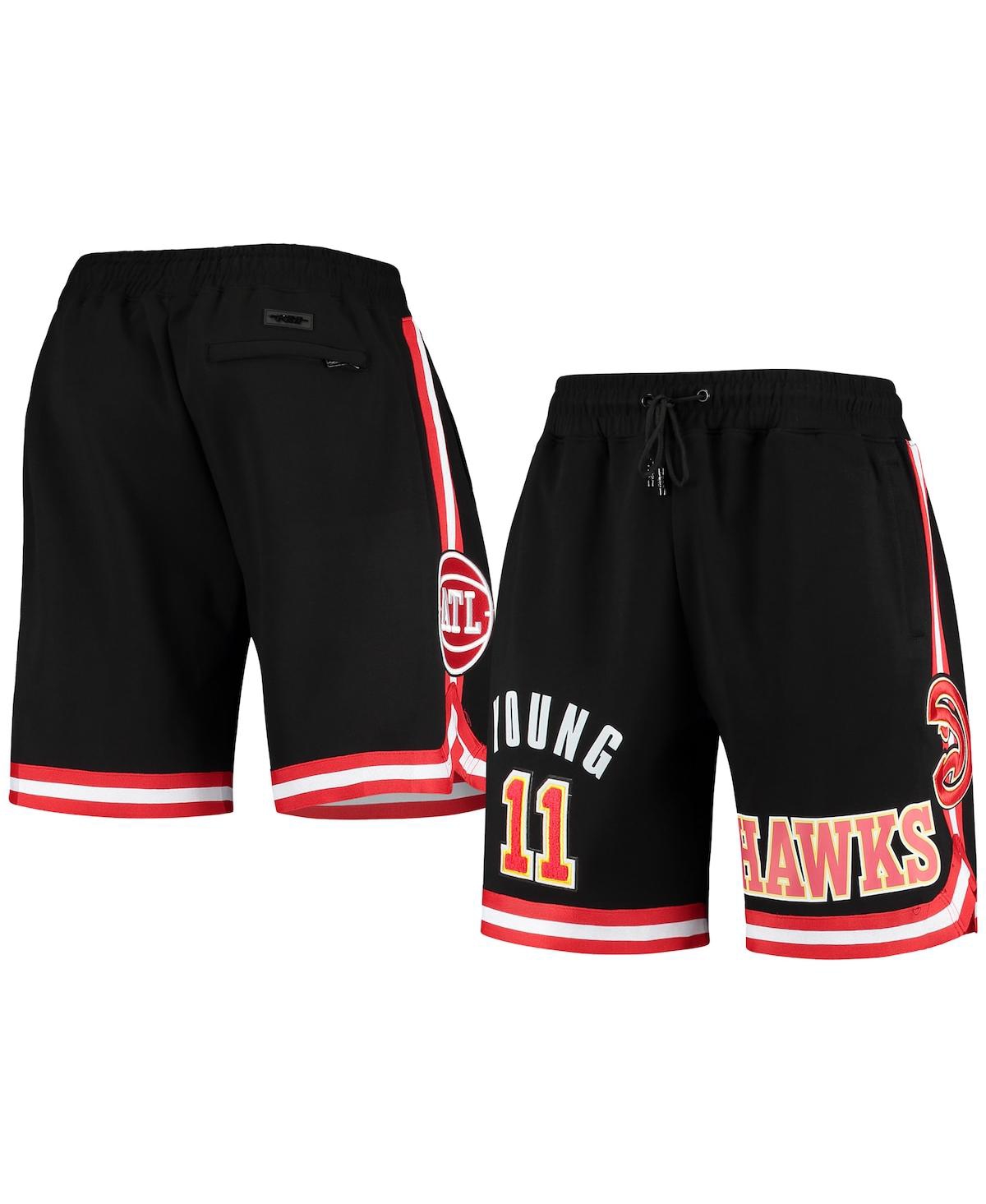 Men's Trae Young Black Atlanta Hawks Historic Logo Player Shorts - Black