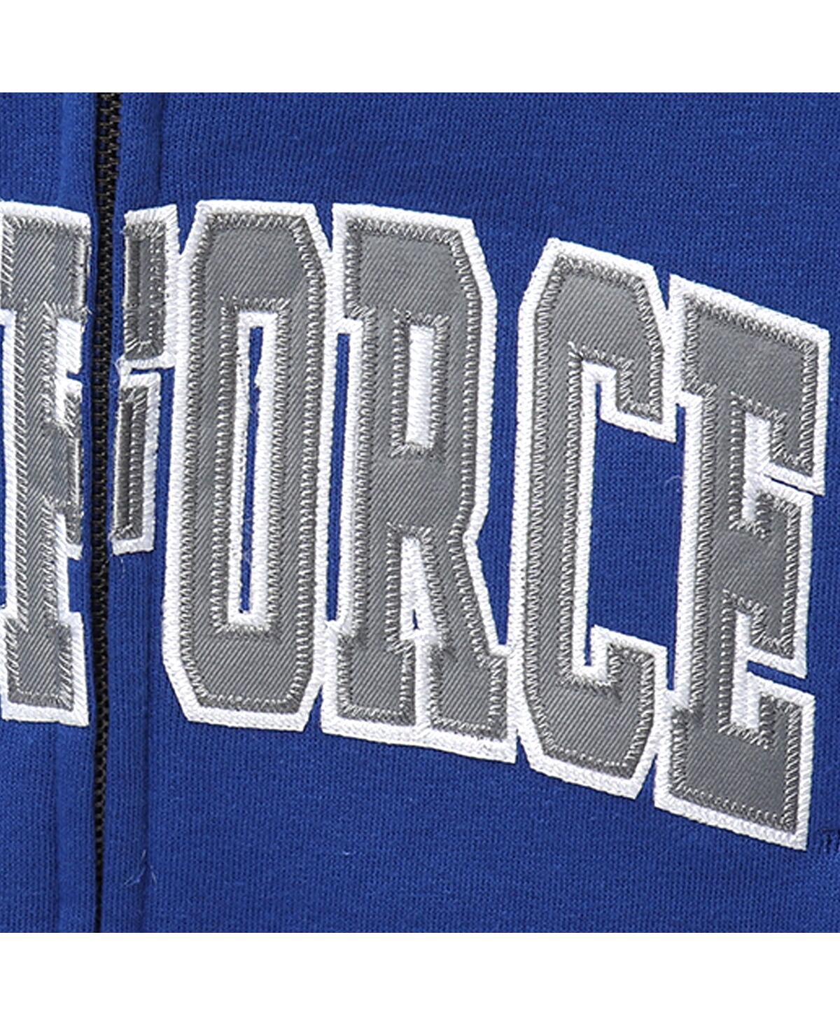 Women's Stadium AthleticAir Force Falcons Arched Name Full-Zip Hoodie - Royal
