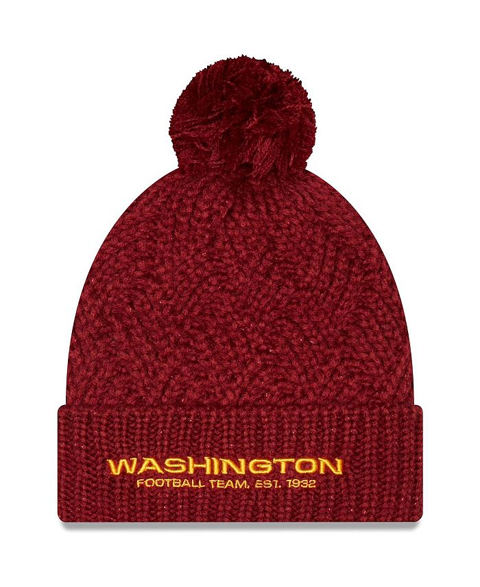New Era Women's Burgundy Washington Football Team Brisk Cuffed Knit Hat