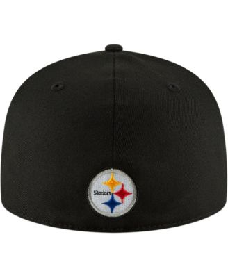 Men's Black Pittsburgh Steelers Omaha 59FIFTY Hat