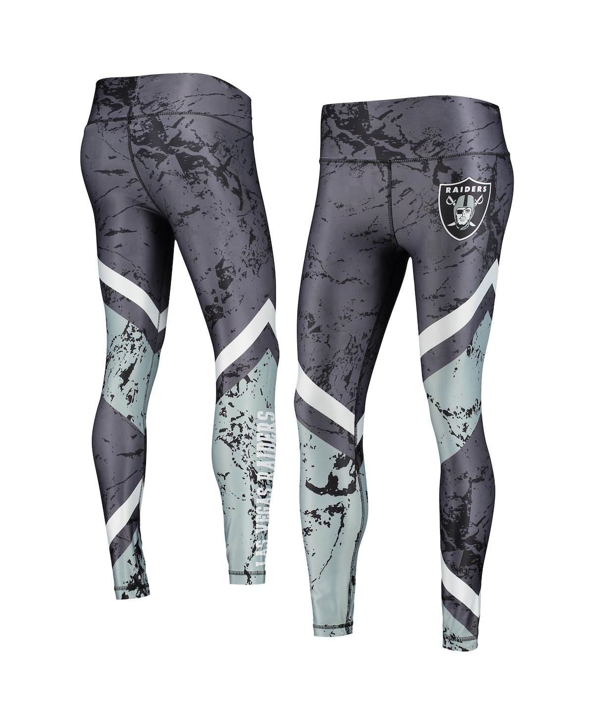 Women's Concepts Sport Black, Silver Las Vegas Raiders Dormer Knit Sublimated Leggings - Black, Silver