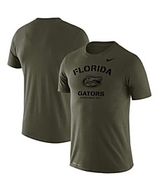 Men's Olive Florida Gators Stencil Arch Performance T-shirt