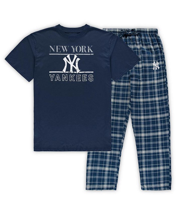 New York Yankees Youth Holiday Long Sleeve T-Shirt & Pants Pajama Set - Navy