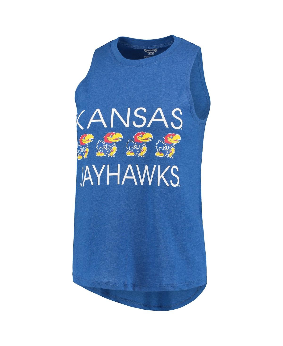 Shop Concepts Sport Women's Royal, Red Kansas Jayhawks Team Tank Top And Pants Sleep Set In Royal,red