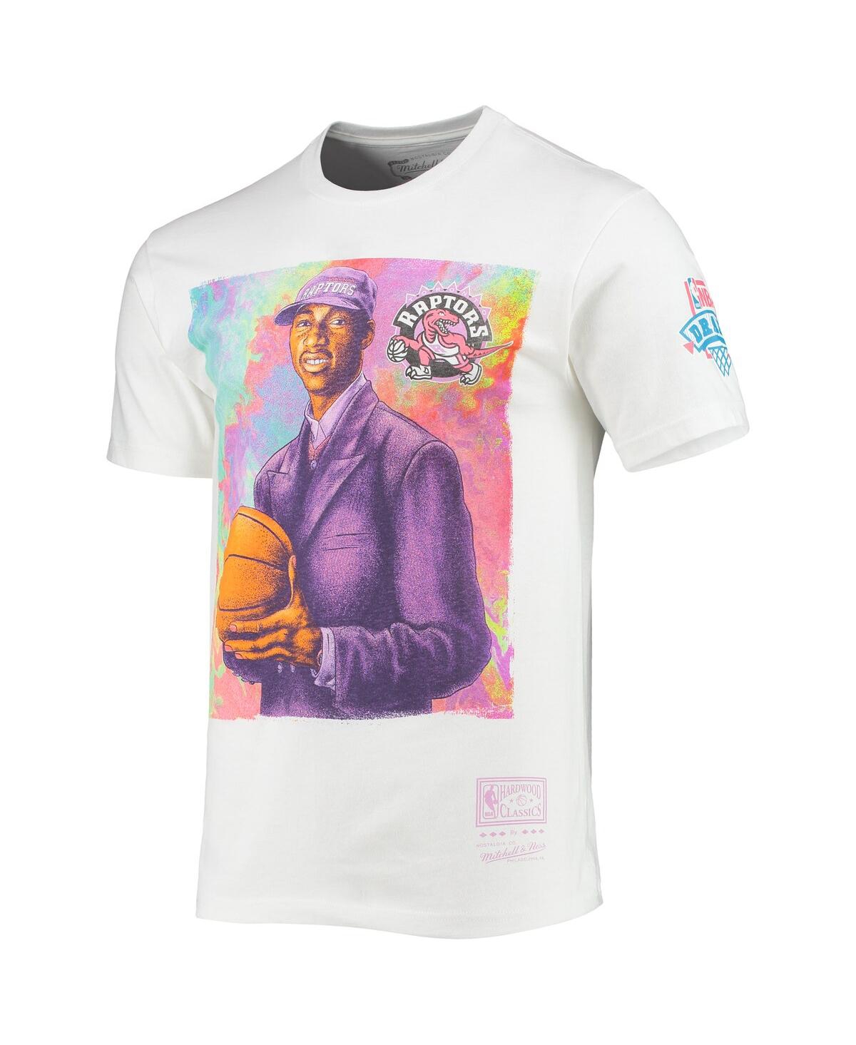 Men's Tracy McgradyToronto Raptors Hardwood Classics Draft Day Colorwash T-shirt - White