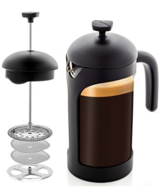 OVENTE French Press 34 Ounce Coffee & Tea Maker, 4 Level Stainless