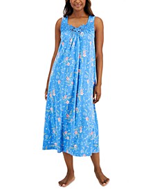 Sleeveless Lace-Trim Long Nightgown, Created For Macy's