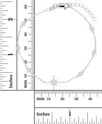 Cubic Zirconia Starburst Chain Bracelet