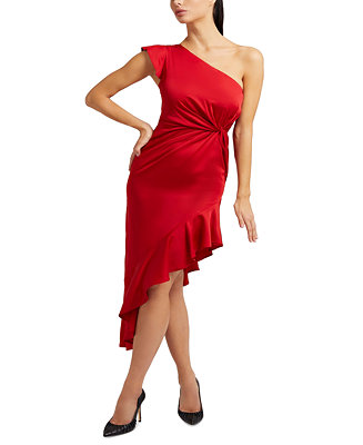 GUESS Ava One-Shoulder Asymmetrical Dress & Reviews - Dresses - Women ...