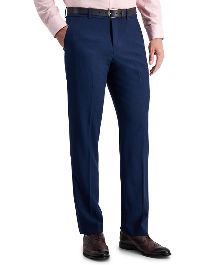 Perry Ellis Portfolio Men's Modern-Fit Stretch Solid Dress Pants - Macy's