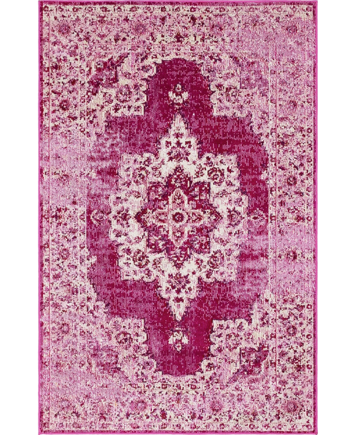 Bayshore Home Closeout!  Amulet Wishbone 4' X 6' Area Rug In Pink