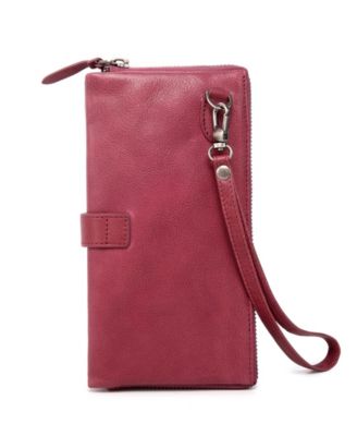 Women's Genuine Leather Snapper Clutch