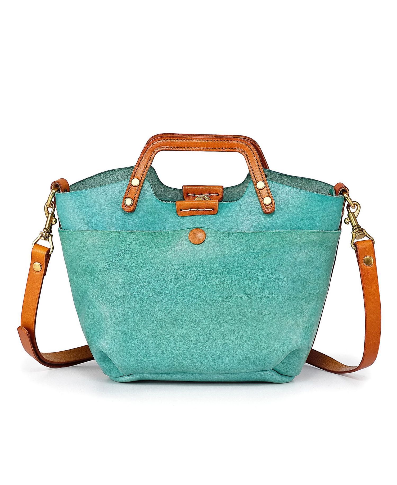 Women's Genuine Leather Sprout Land Mini Tote Bag