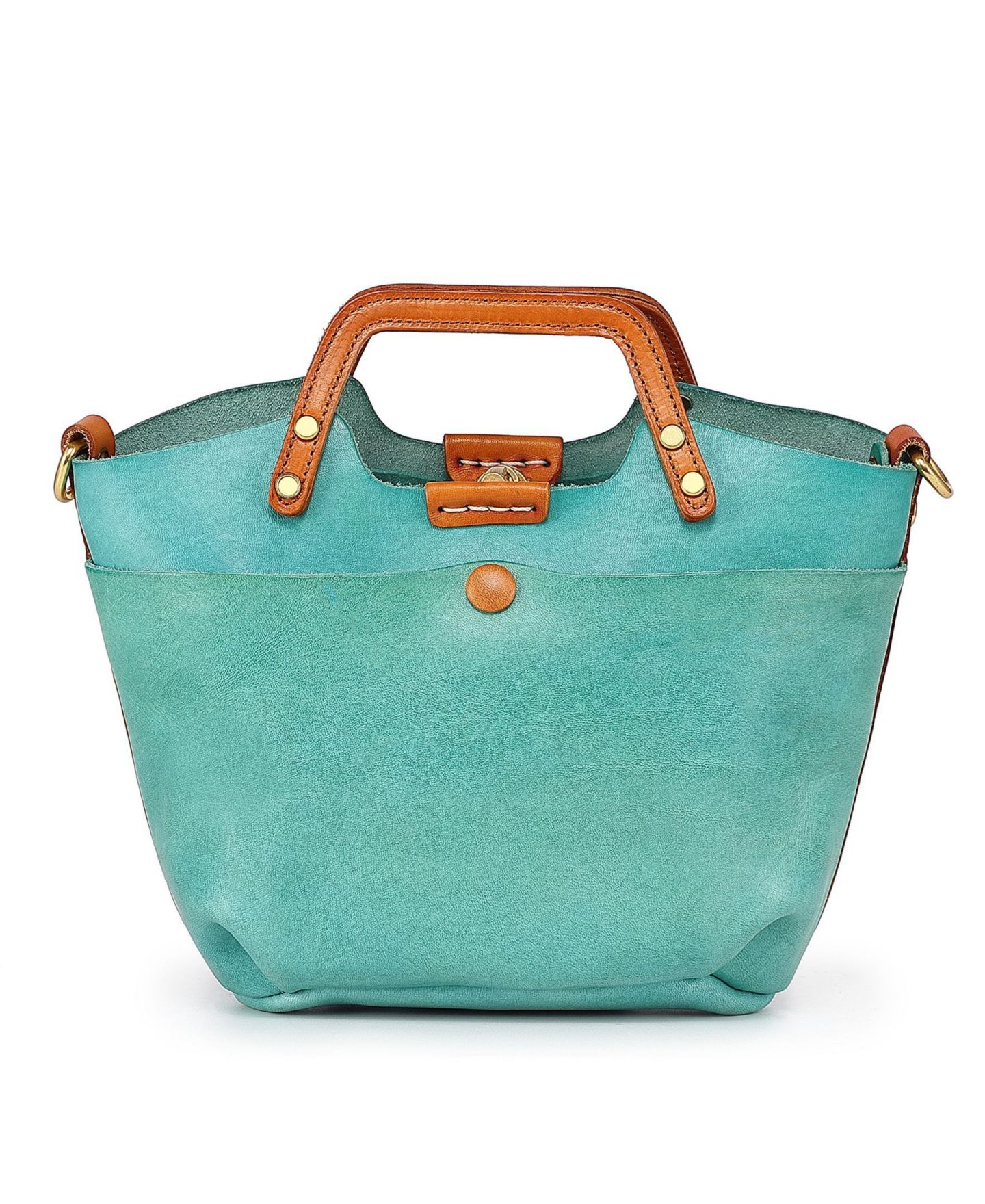 Женская сумка OLD TREND Genuine Leather Sprout Land Mini, цвет: Аквамариновый — фото 14