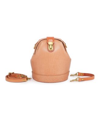 Women's Genuine Leather Doctor Bucket Crossbody Convertible Bag