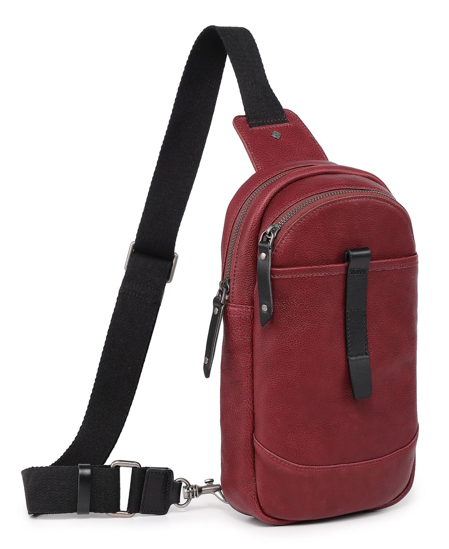 Sun-Wing Leather Sling Bag