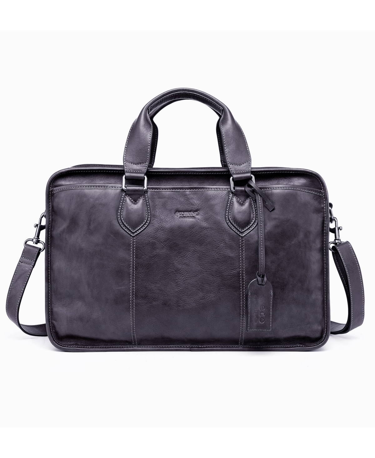 Women's Genuine Leather Speedwell Brief Bag - Slate