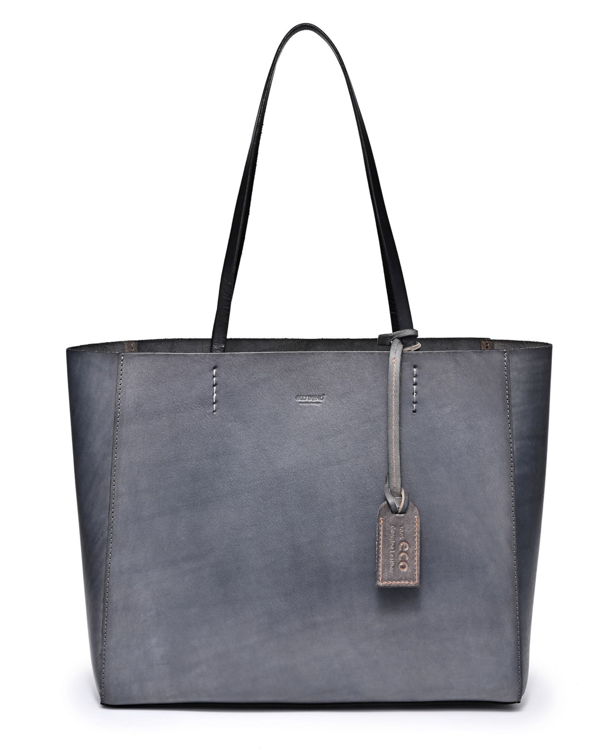 Women's Genuine Leather Out West Tote Bag - Gray
