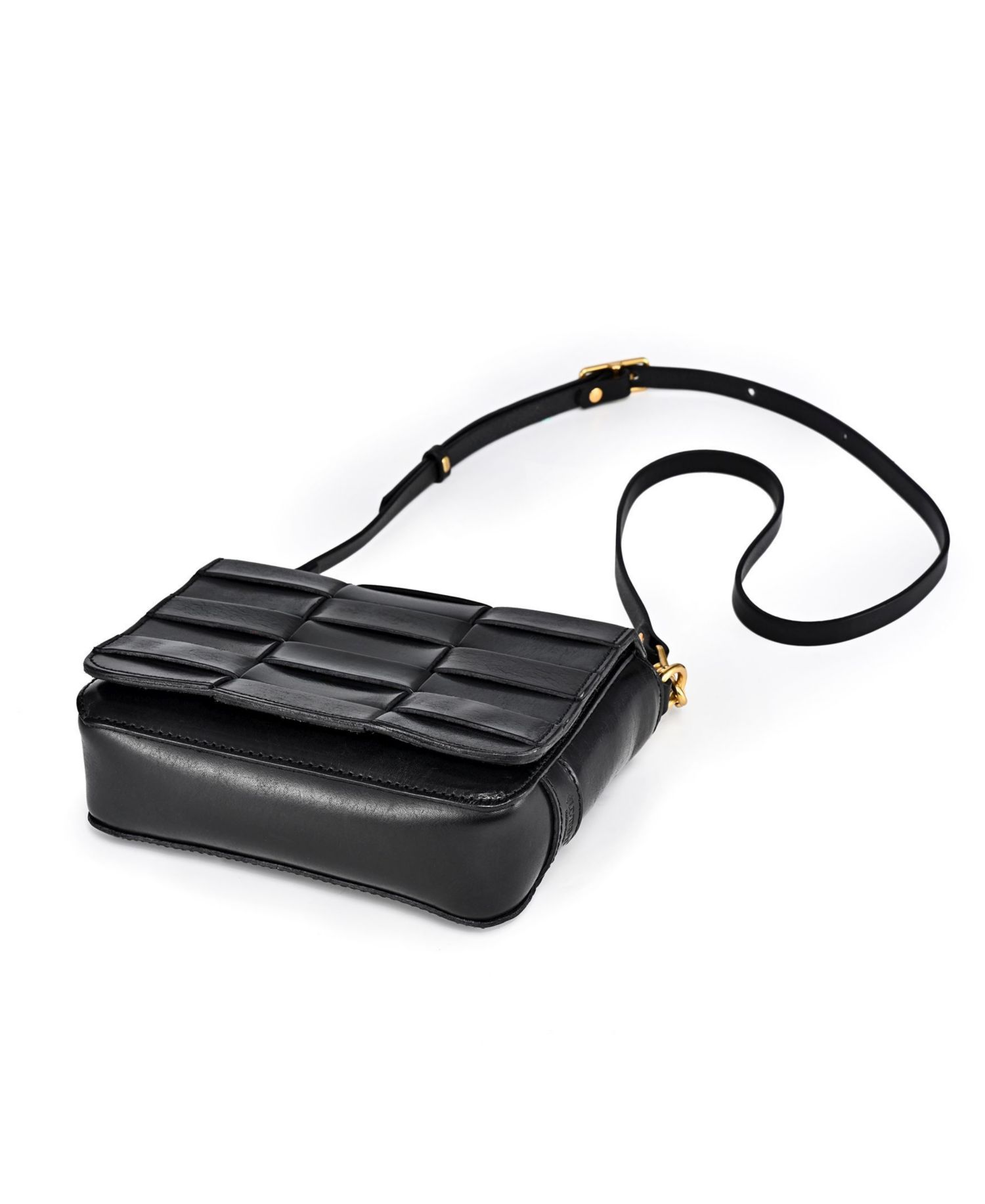 Lupine Mini Woven Leather Crossbody Bag