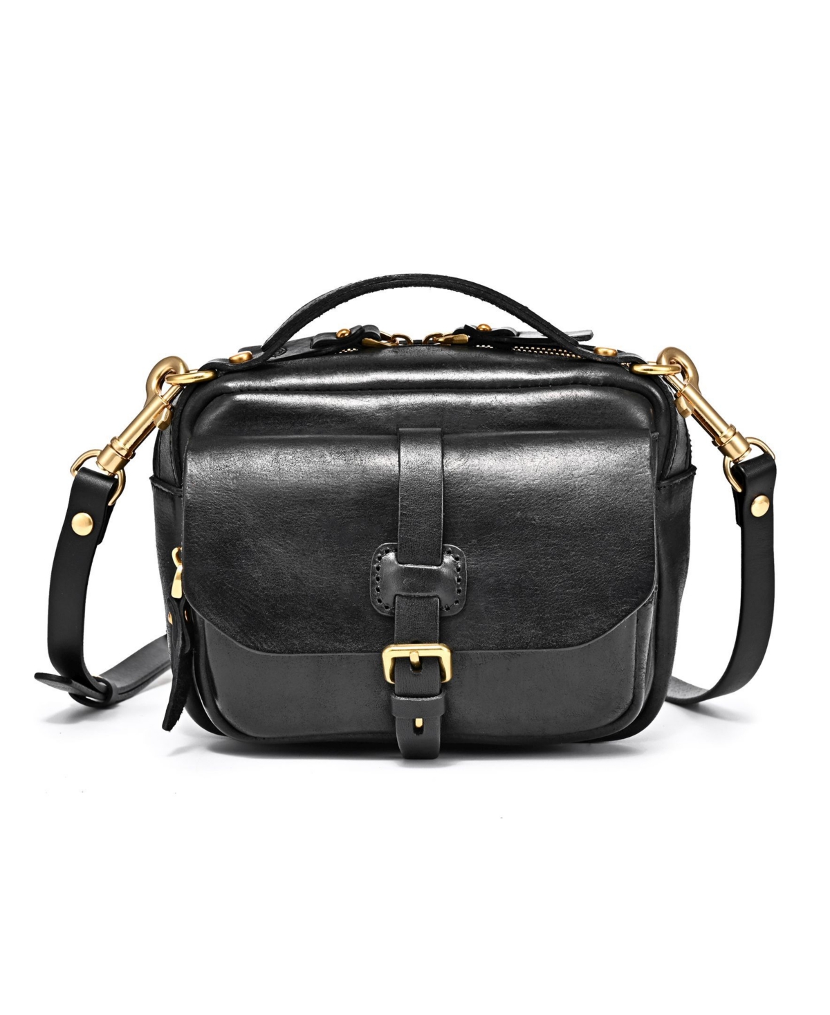 Women's Genuine Leather Focus Cross body Bag - Turquoise