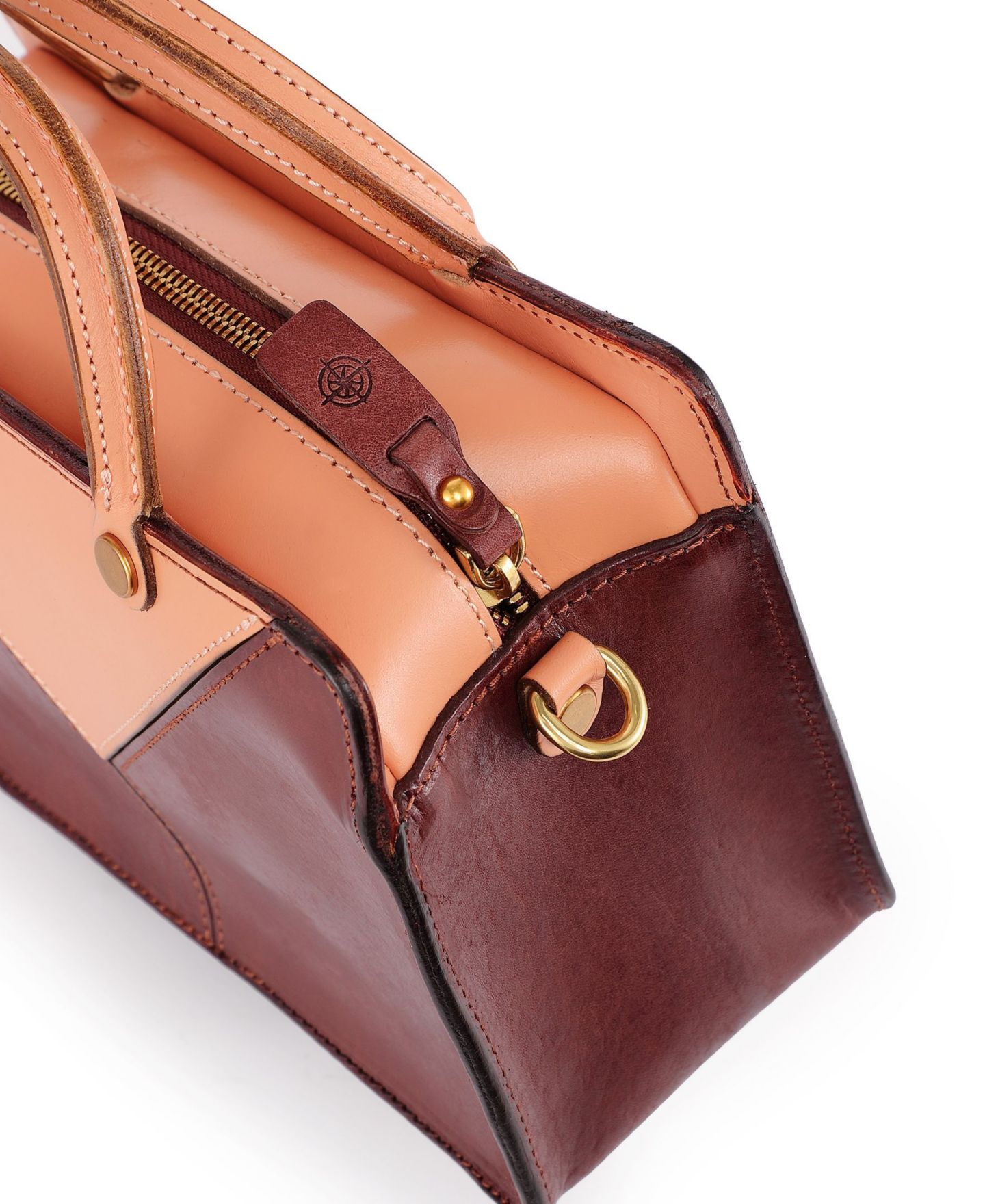 Женская сумка OLD TREND Genuine Leather Vinca Mini, цвет: Коричневый / Бежевый — фото 11