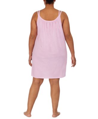 Plus Size Cotton Knit Double-Strap Nightgown