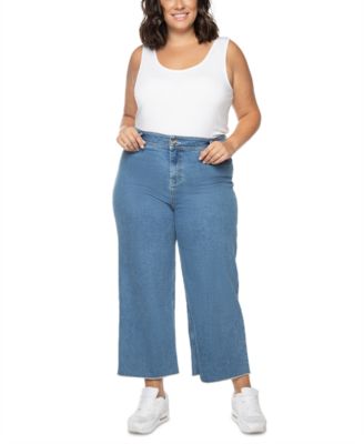 hi rise culotte jeans