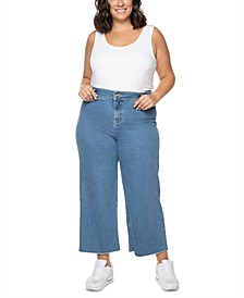 Trendy Plus Size High-Rise Culotte Jeans