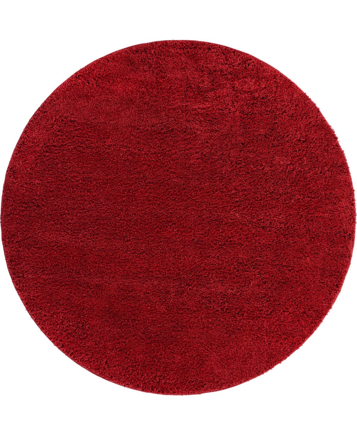 Bayshore Home Always Shag Solid 8'2in x 8'2in Round Area Rug - Cherry