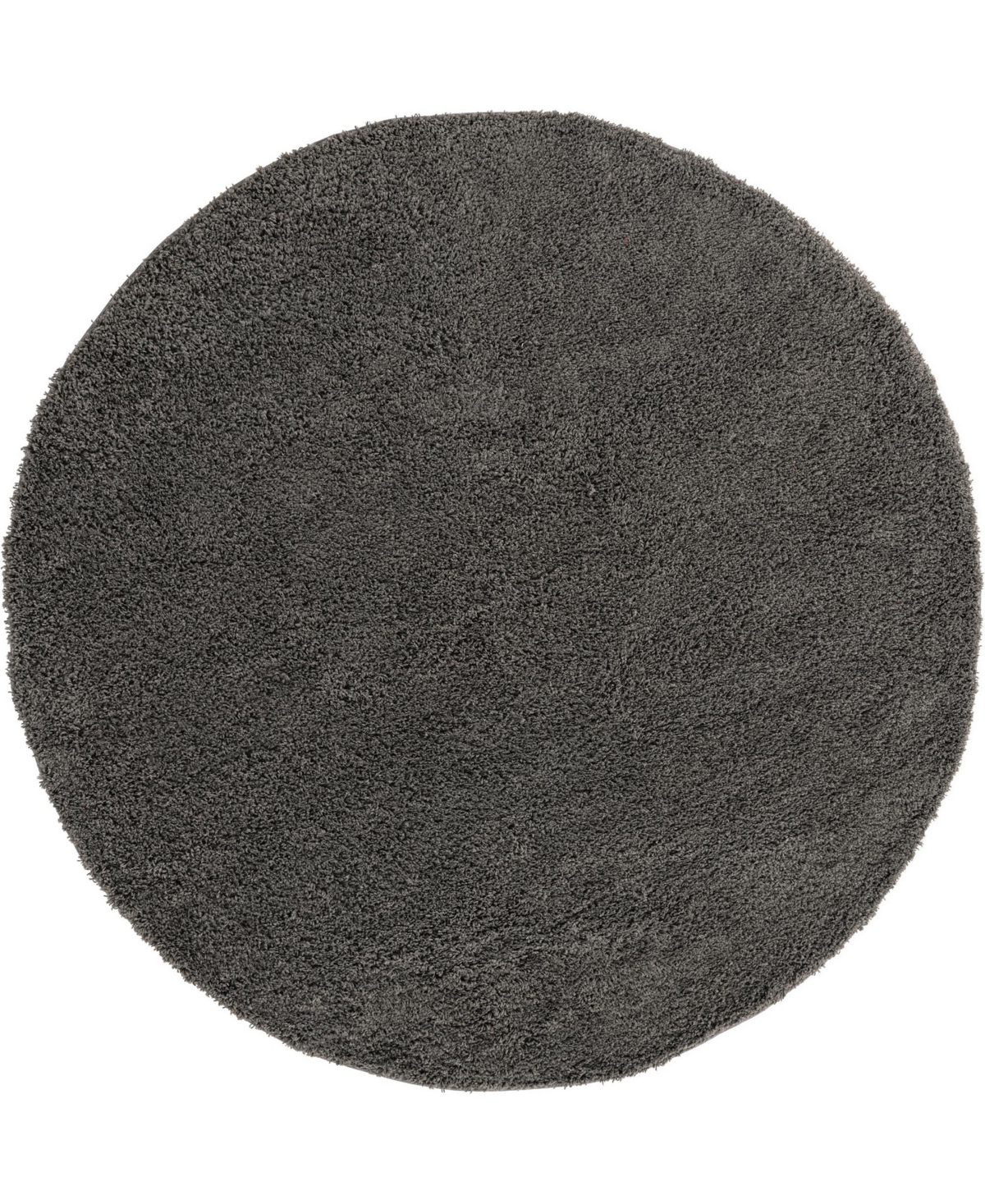 Bayshore Home Always Shag Solid 8'2in x 8'2in Round Area Rug - Onyx