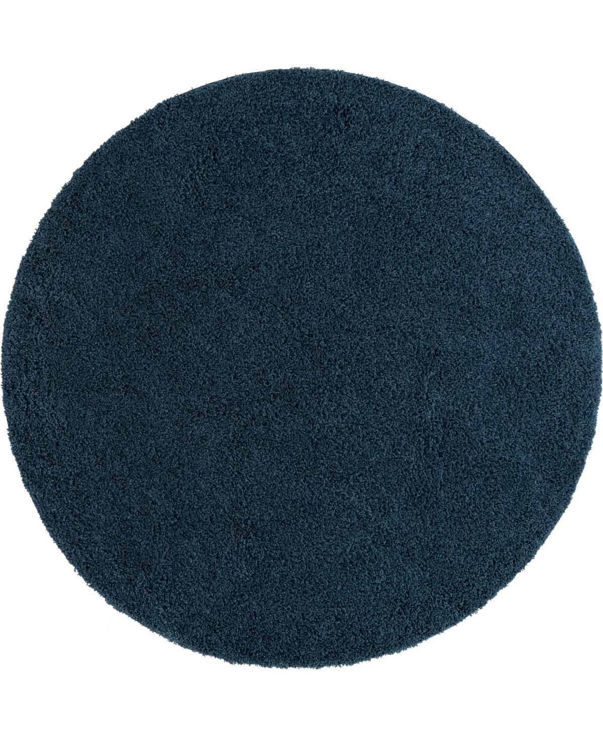 Bayshore Home Always Shag Solid 8'2in x 8'2in Round Area Rug - Navy