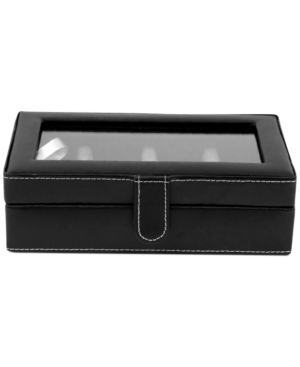 image of Bey-Berk Leather 12-Piece Cufflinks Box