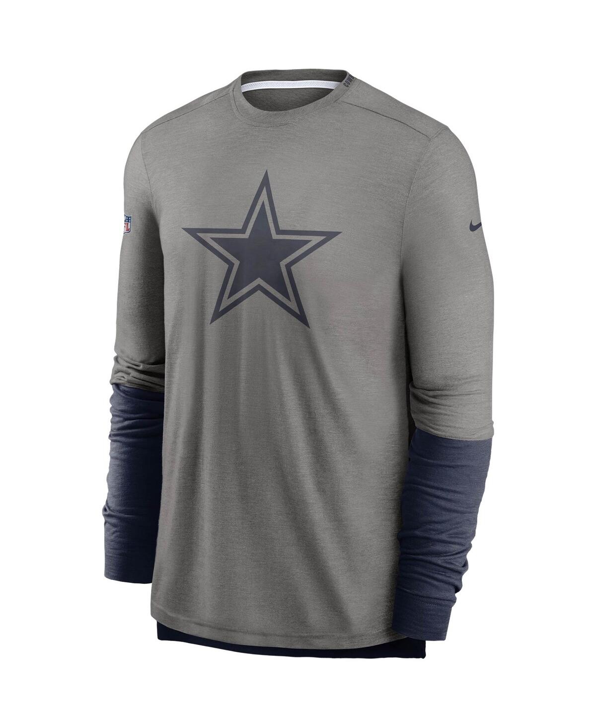 Men's Nike Navy Dallas Cowboys Sideline Player Performance Long Sleeve T-shirt - Navy