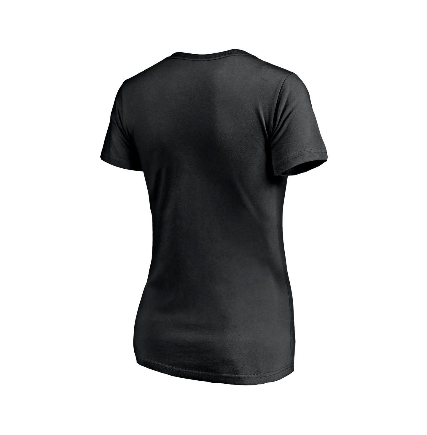Женская футболка Fanatics Black Ottawa Senators Plus Size Mascot In Bounds V-Neck — фото 4