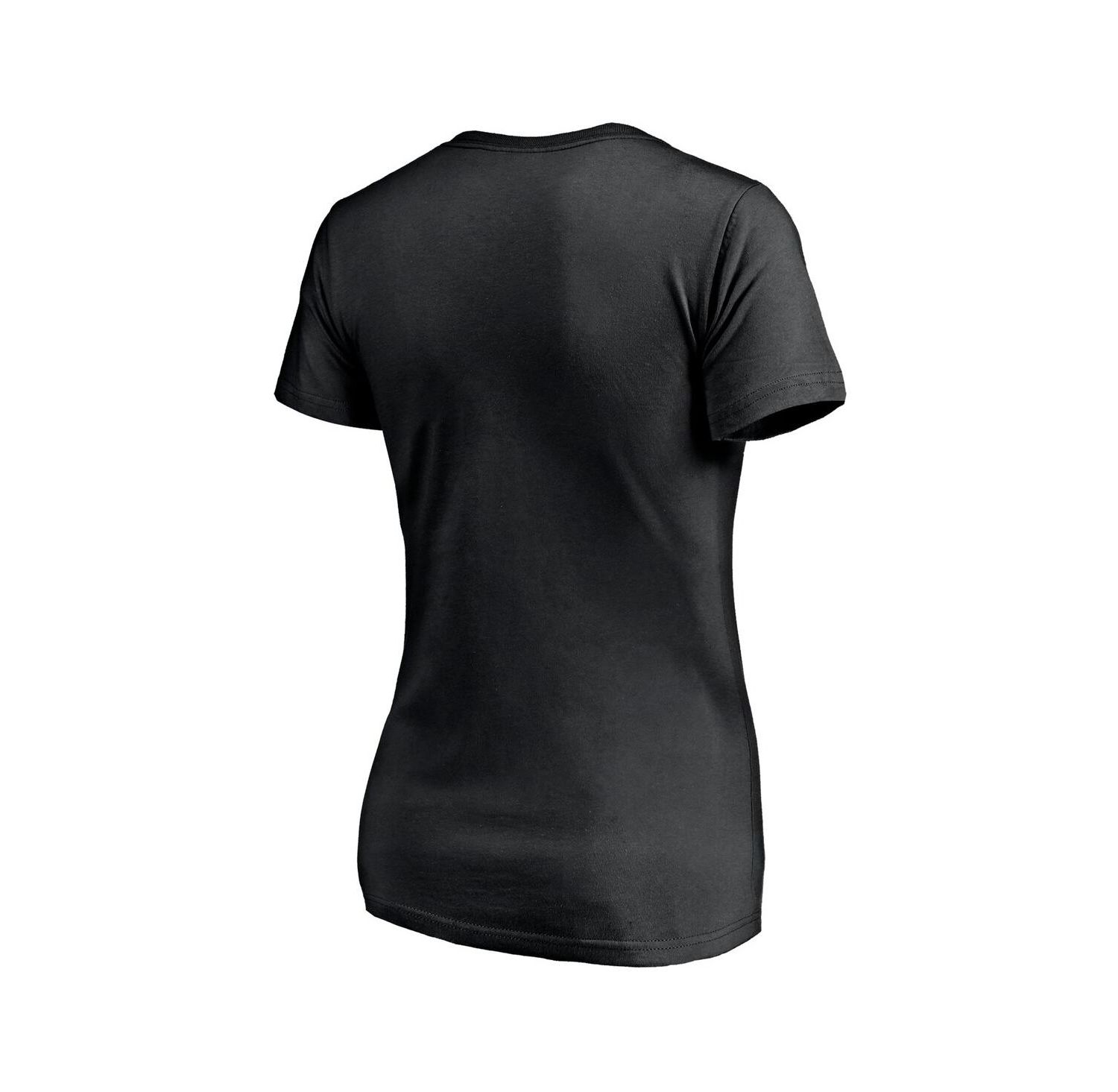 Women's Black Ottawa Senators Plus Size Mascot In Bounds V-Neck T-shirt