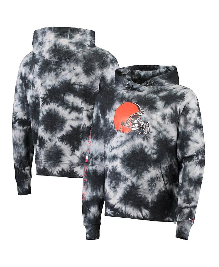 Tommy Hilfiger Men's Black Cleveland Browns Stanley Tie-Dye Pullover Hoodie  - Macy's