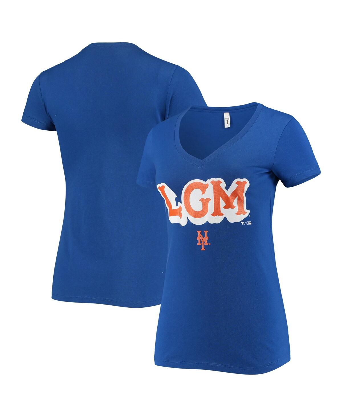 Breakingt Women's Royal New York Mets Hometown V-Neck T-shirt
