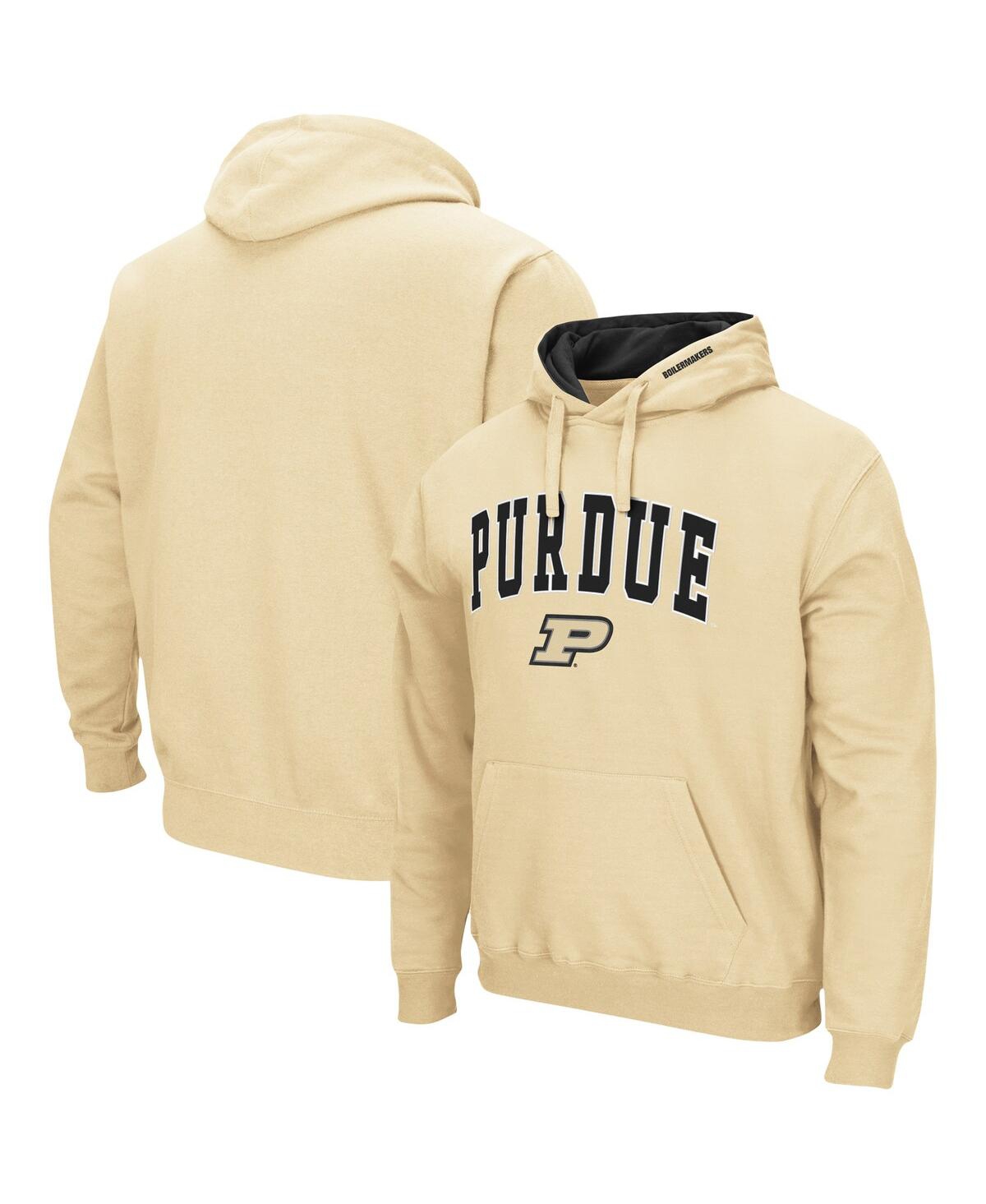Colosseum Men's  Gold Purdue Boilermakers Arch And Logo 3.0 Pullover Hoodie In Gold