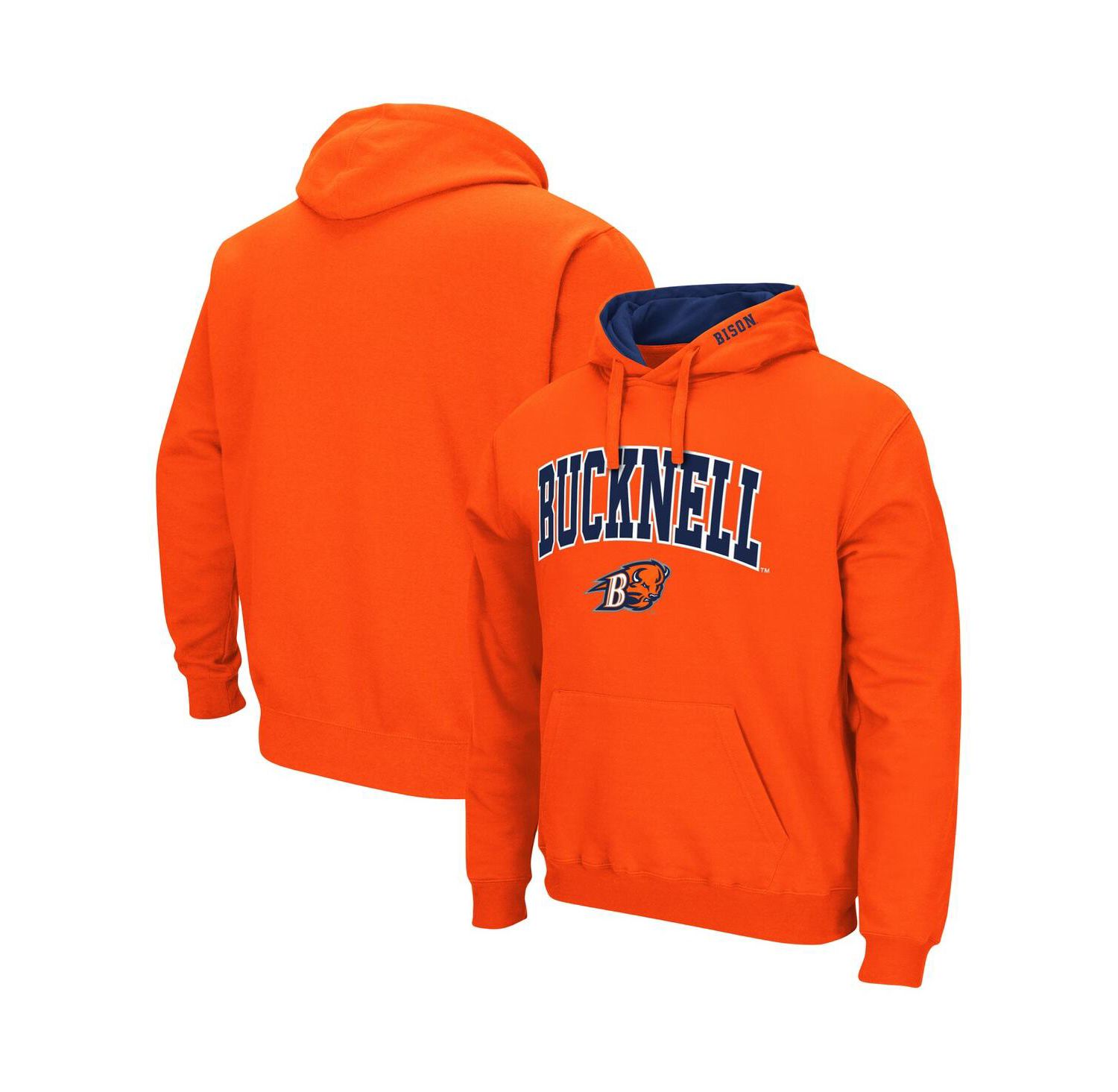 Men's Bucknell Bison Arch and Logo Pullover Hoodie
