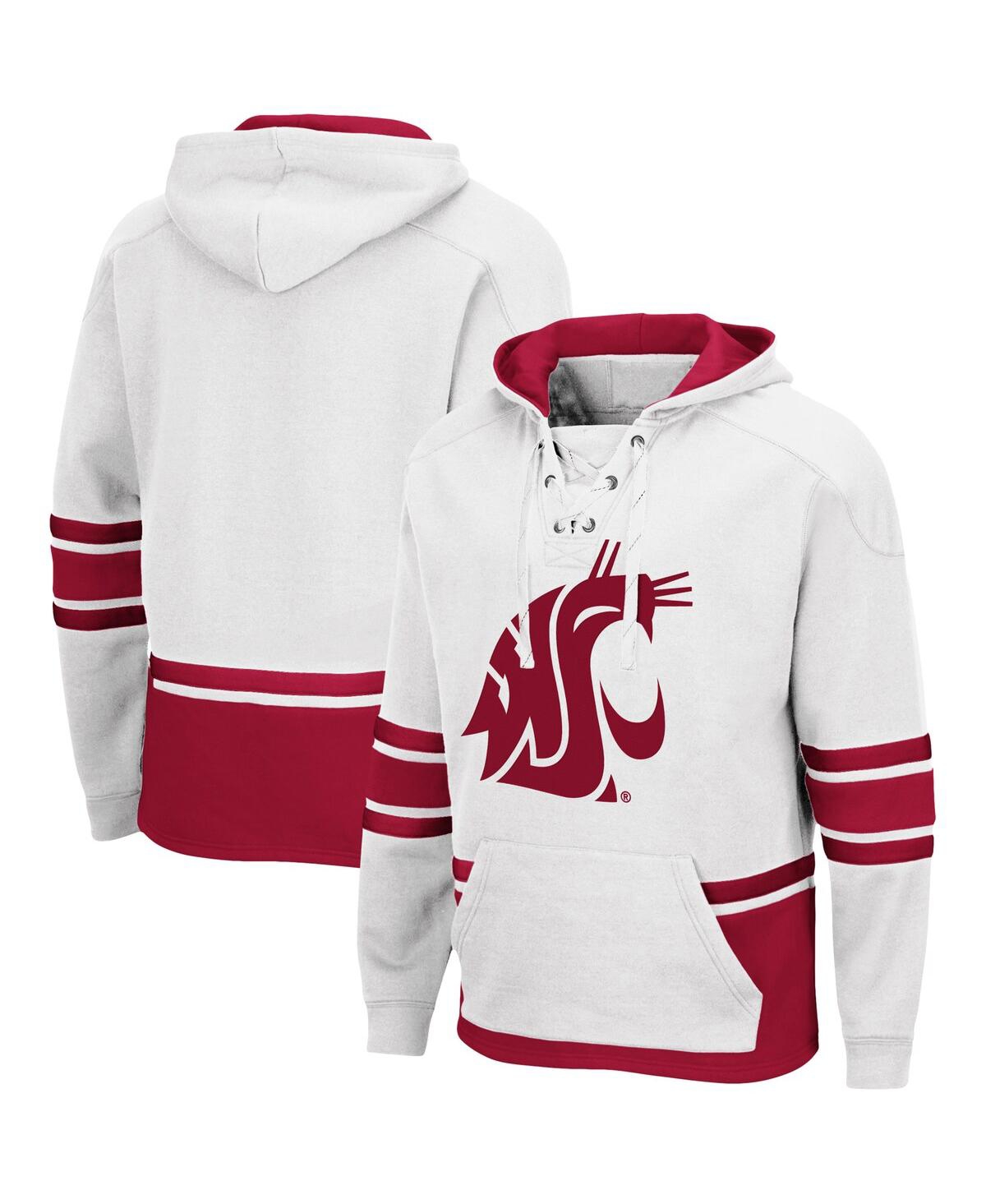 Shop Colosseum Men's  White Washington State Cougars Lace Up 3.0 Pullover Hoodie