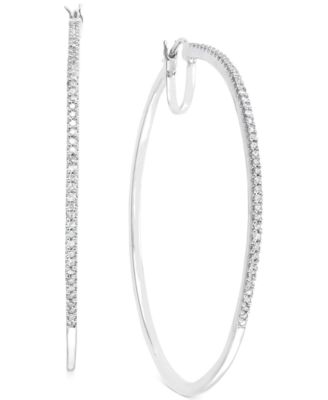 large fake diamond hoop earrings
