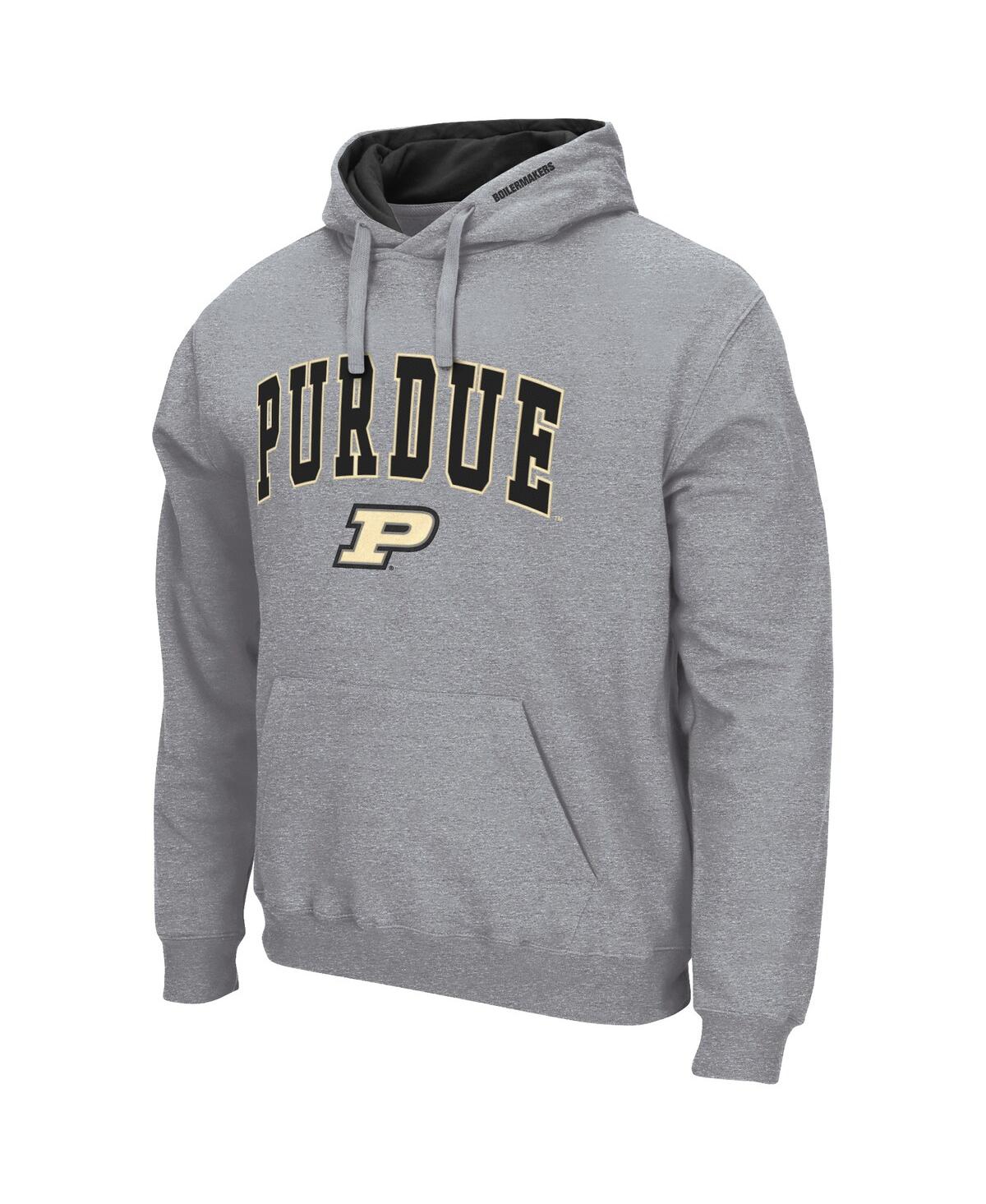 Shop Colosseum Men's  Heathered Gray Purdue Boilermakers Arch And Logo 3.0 Pullover Hoodie