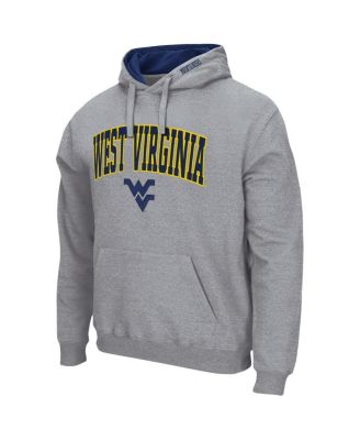 Men's Heathered Gray West Virginia Mountaineers Arch and Logo 3.0 Pullover Hoodie