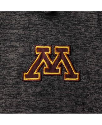 Men's Heathered Black Minnesota Golden Gophers Big and Tall Down Swing Polo Shirt