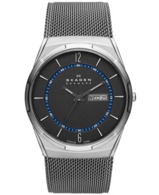 Skagen Men's Melbye Titanium Mesh Bracelet Watch 40mm SKW6078 - Macy's